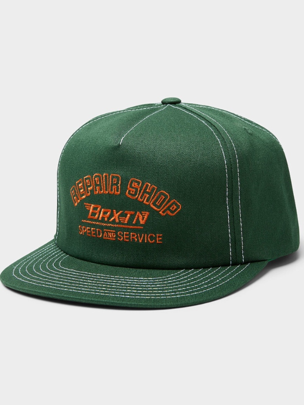 Brixton green Repair Shop Speed and Service logo cap hat NWT